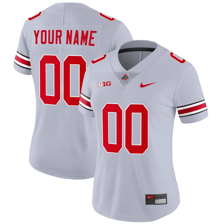 Women's Nike Ohio State Buckeyes Custom #00 Grey Collection 2023 College Football Jersey TUL23QTM